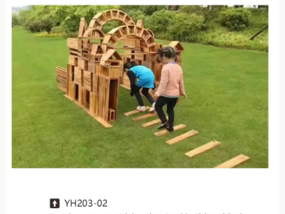 Outdoor Trapezoidal Carbonized Building Blocks